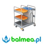 Zestaw do sprzątania Splast TSZ-0014 z tworzywa sztucznego z tacami i workiem na śmieci