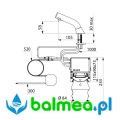 Elektroniczny dozownik mydła BINOPTIC - stojący - rysunek.jpg