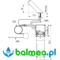 Elektroniczny, stojący dozownik mydła TEMPOMATIC 4 - rysunek.jpg