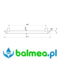 Poręcz prosta Be-Line® - 500 mm Ø35 - rysunek.jpg