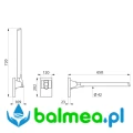 Poręcz uchylna Be-Line® - 650 mm - rysunek.jpg