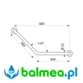 Poręcz kątowa 135° Inox błyszczący 400 x 400 mm Ø25 - rysunek.jpg