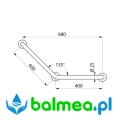 Poręcz kątowa 135° Inox błyszczący 400 x 400 mm Ø25 - rysunek.jpg