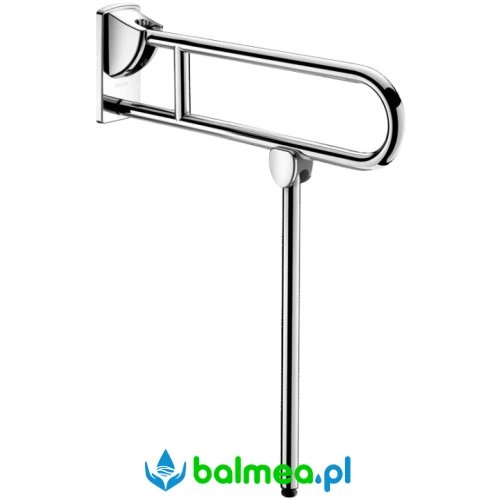 Uchylna poręcz łukowa z podporą Inox błyszczący L. 650 mm.webp