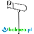 Uchylna poręcz łukowa z podporą Inox satynowy L. 650 mm.webp