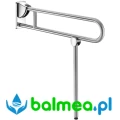 Uchylna poręcz łukowa z podporą Inox satynowy L. 850 mm.webp
