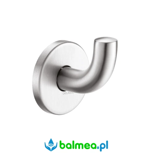 Hak na ubrania Inox satynowy, model krótki.webp