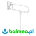 Uchylna poręcz łukowa z podporą, antybakteryjny biały Nylon L. 650 mm.webp