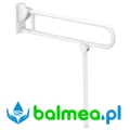 Uchylna poręcz łukowa z podporą, antybakteryjny biały Nylon L. 850 mm.webp