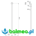 Poręcz natryskowa w kształcie „Tˮ, antybakteryjny biały Nylon - rysunek.jpg