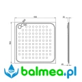 Bezprogowy brodzik prysznicowy ze stali nierdzewnej 90x90.webp