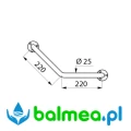Poręcz kątowa 135° EKO błyszcząca 220 x 220 mm - rysunek.jpg