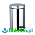 Okrągły kosz na odpady z przyciskiem nożnym, Inox, 5 litrów.webp