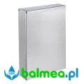 Ścienny, prostokątny pojemnik na odpady z pokrywą, Inox, 4,5 litra.webp