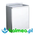 Ścienny, prostokątny pojemnik na odpady z pokrywą, Inox, 13 litrów.webp