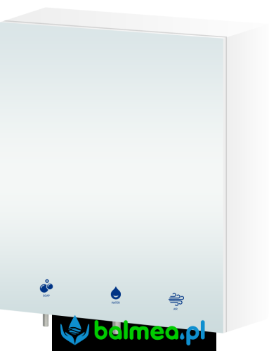 Szafka z lustrem dozownikiem mydła, suszarką.png