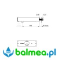Rysunek techniczny ściennego zaworu wody 19cm