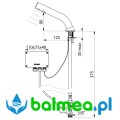 Bateria elektroniczna, stojąca, umywalkowa BINOPTIC - Rysunek techniczny