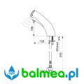 Bateria bezdotykow, stojąca, umywalkowa TEMPOMATIC 3 - Rysunek techniczny