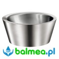 Umywalka stalowa, nablatowa o średnicy 375 mm - satyna