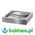 Stalowa umywalka nablatowa - bez otworu na armaturę