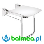 Siedzisko prysznicowe z podporą dla osób niepełnosprawnych