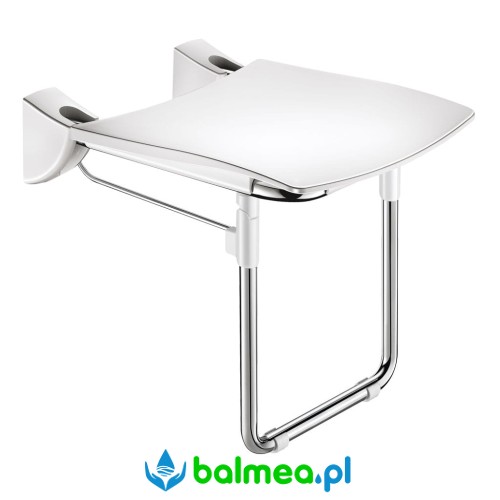 Siedzisko z podporą dla osób niepełnosprawnych - błyszczący inox