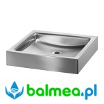 Ścienna umywalka ze stali nierdzewnej prostokątna