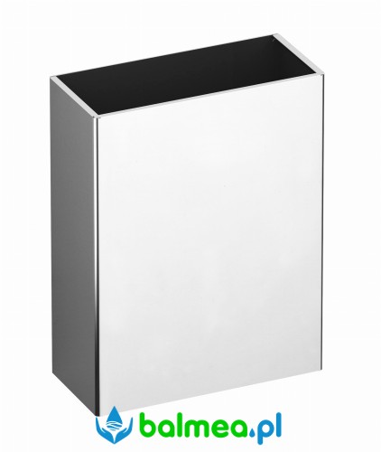 Kosz ścienny na odpady 25 L - inox błyszczący