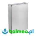 Wąski, naścienny kosz na śmieci 4,5 L z pokrywą - inox satyna