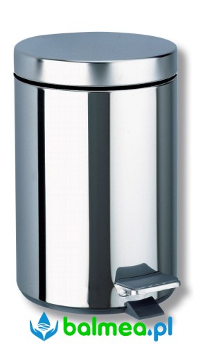 Kosz na śmieci , pedałowy 3 L - inox błyszczący
