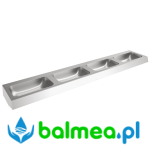 Umywalka naścienna z czterema komorami ze stali szlachetnej FRANKE 