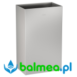 Kosz naścienny otwarty na odpady RODAN 18 l stal nierdzewna