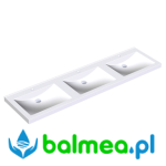  Umywalka trzystanowiskowa Franke QUADRO z tworzywa mineralnego 