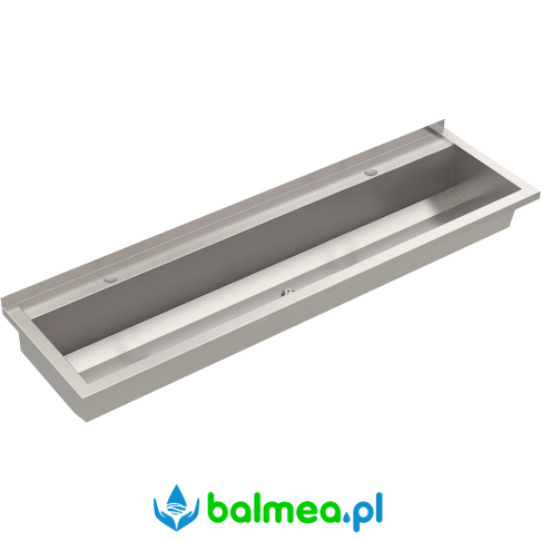 Umywalka rynnowa ze stali nierdzewnej FRANKE PLANOX 160cm z półką na baterię umywalkową.png