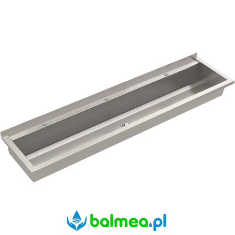 3-stanowiskowa umywalka rynnowa ze stali nierdzewnej FRANKE PLANOX 180cm z półką na baterię umywalkową.png