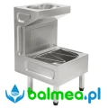 Komora gospodarcza z rusztem i umywalką ze stali nierdzewnej.webp