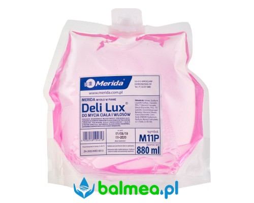 mydło w pianie merida deli lux jednorazowy wkład 880 ml zapach naomi.jpg