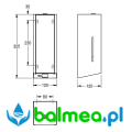 Elektroniczny dozownik Franke EXOS ze stali szlachetnej do dezynfekcji EXOS625B-EACCS055 rysunek techniczny.png