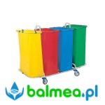 Wózek na odpady Splast ODP-0005 czteroworkowy chromowany