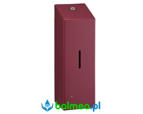 bezdotykowy automatyczny dozownik mydła w pianie stal matowa czerwona.jpg