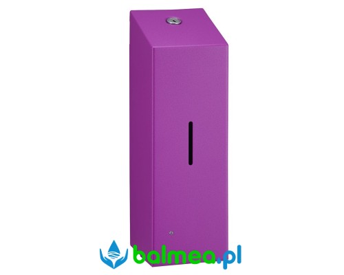 bezdotykowy automatyczny dozownik mydła w pianie stal matowa fioletowa.jpg