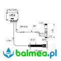 zawór elektroniczny Tempomatic do pisuaru rysunek techniczny