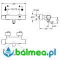 Elektroniczna termostatyczna bateria ścienna z zasilaniem bateryjnym rysunek techiczny.webp
