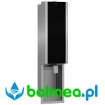 Podtynkowy dozownik mydła w płynie 800 ml EXOS stal nierdzewna czarne szkło