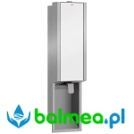 Podtynkowy dozownik mydła w płynie 800 ml EXOS stal nierdzewna białe szkło