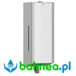 Manualny dozownik mydła w piance 650 ml EXOS stal nierdzewna białe szkło 