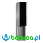 Elektroniczny podtynkowy dozownik mydła w płynie 800 ml EXOS ze stali szlachetnej panel przedni czarne szkło