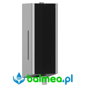 Manualny dozownik mydła w płynie 800 ml EXOS stal nierdzewna czarne szkło 