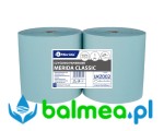 Czyściwo papierowe w rolce jednowarstwowe Merida Classic 400 m zielone  2 rolki